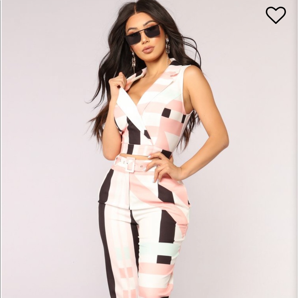 NWT Fashion Nova “Cool Girl” top and Pant set